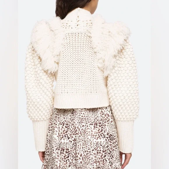 Sea NY Women’s Darcy Sweater, cream color, sample size S/4